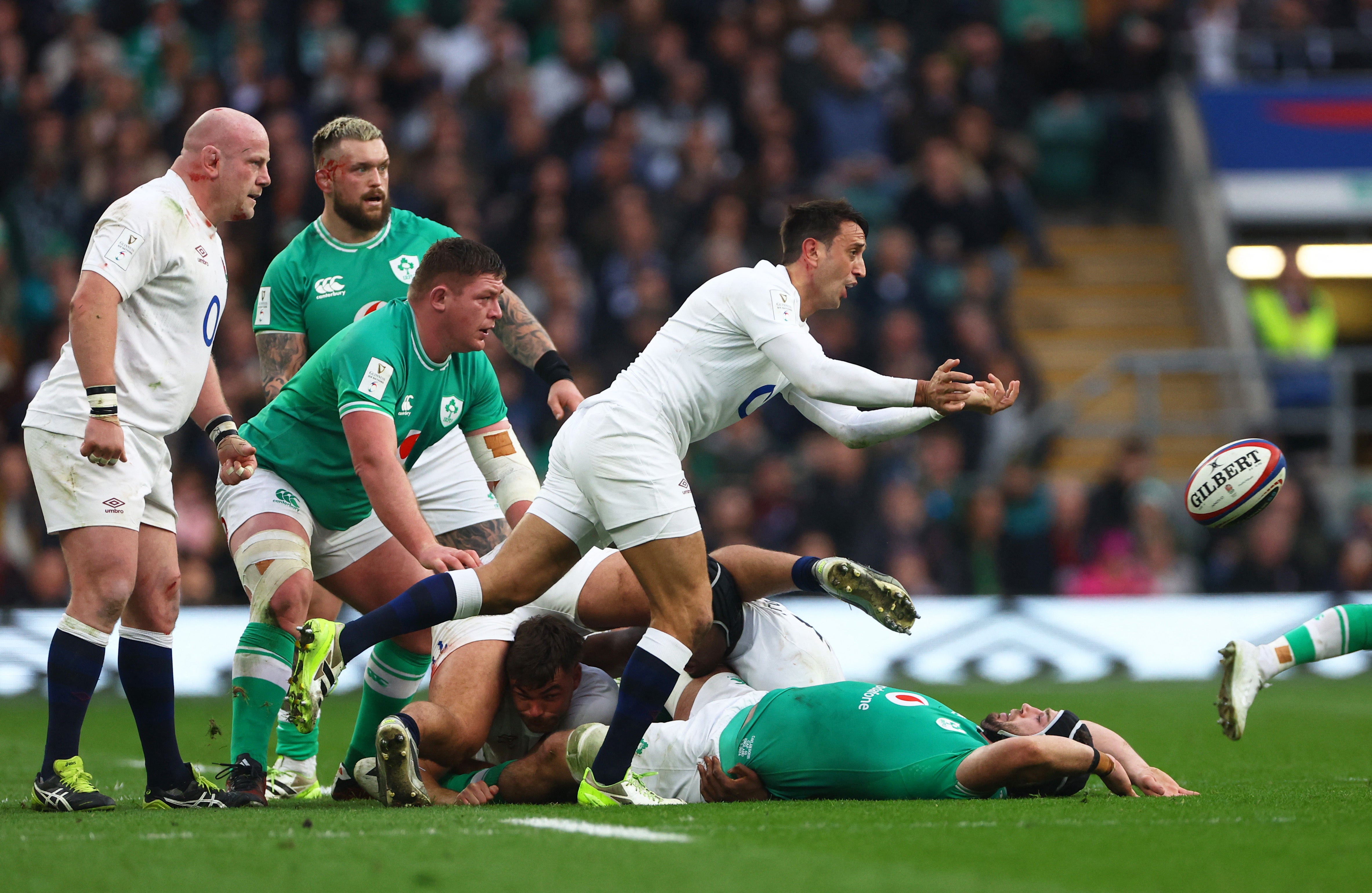 Alex Mitchell directed England’s attack with aplomb at Twickenham