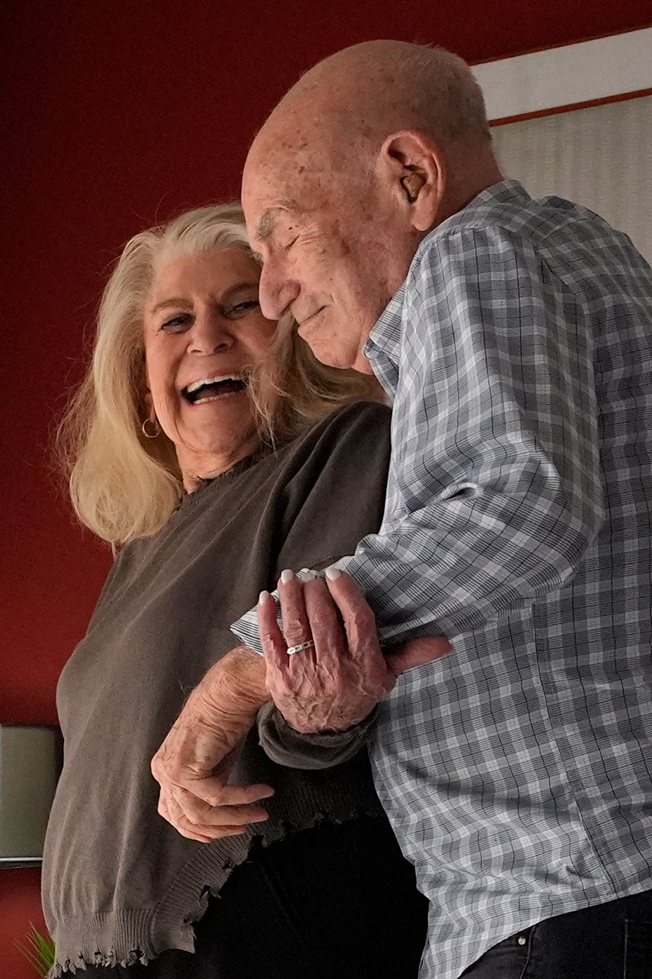 Second World War veteran Harold Terens, 100, right, and Jeanne Swerlin, 96, show off their moves