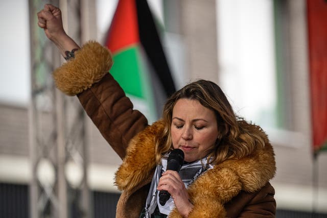 <p>Charlotte Church joined the pro-Palestine march in London</p>