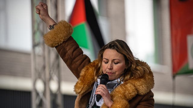 <p>Charlotte Church joined the pro-Palestine march in London</p>