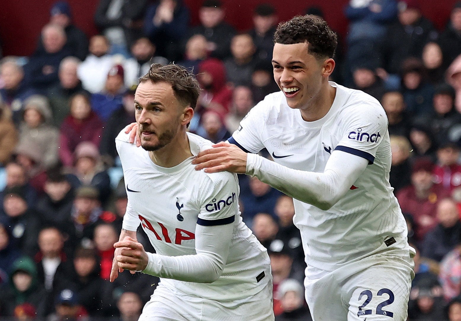 James Maddison opened the scoring at Villa Park in a big win for Ange Postecoglou’s side