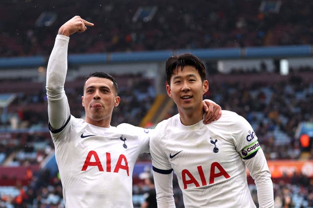<p>Son Heung-min struck in the 91st minute after Villa’s second-half collapse </p>
