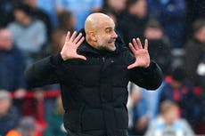 Pep Guardiola says Manchester City held off ‘tsunami’ to earn draw at Liverpool