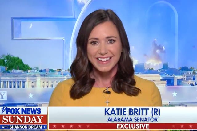 <p>Katie Britt, the Alabama Senator, joined Fox News Sunday to defend herself against criticisms of her SOTU rebuttal</p>