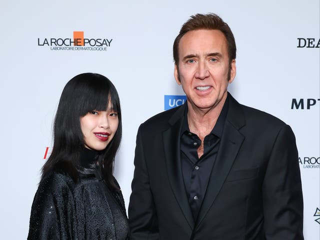 <p>Riko Shibata and Nicolas Cage attend MPTF’s 22nd Annual Night Before at Fox Studio Lot on 9 March 2024 in Los Angeles, California.</p>