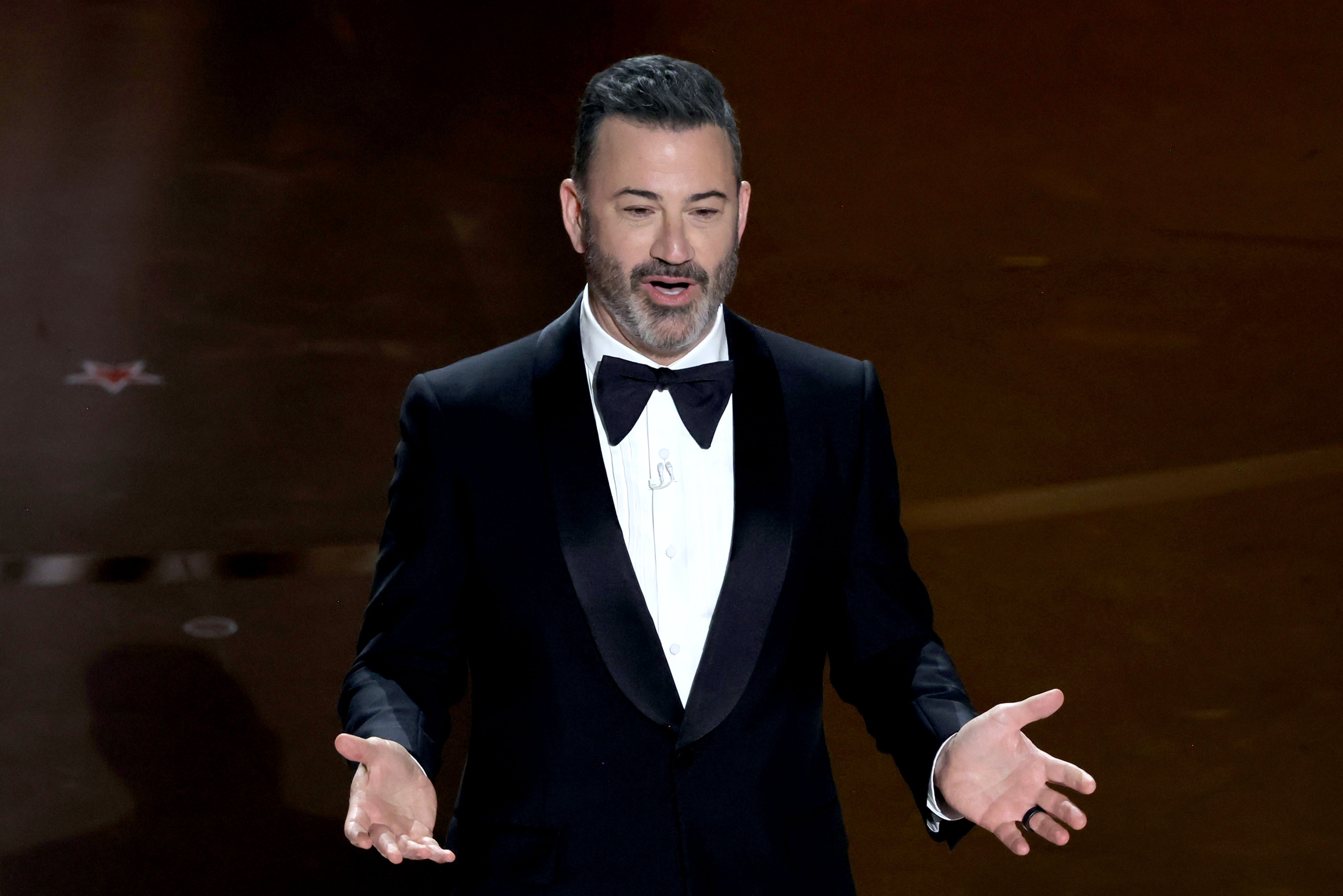 Jimmy Kimmel speaks onstage during the 96th Annual Academy Awards