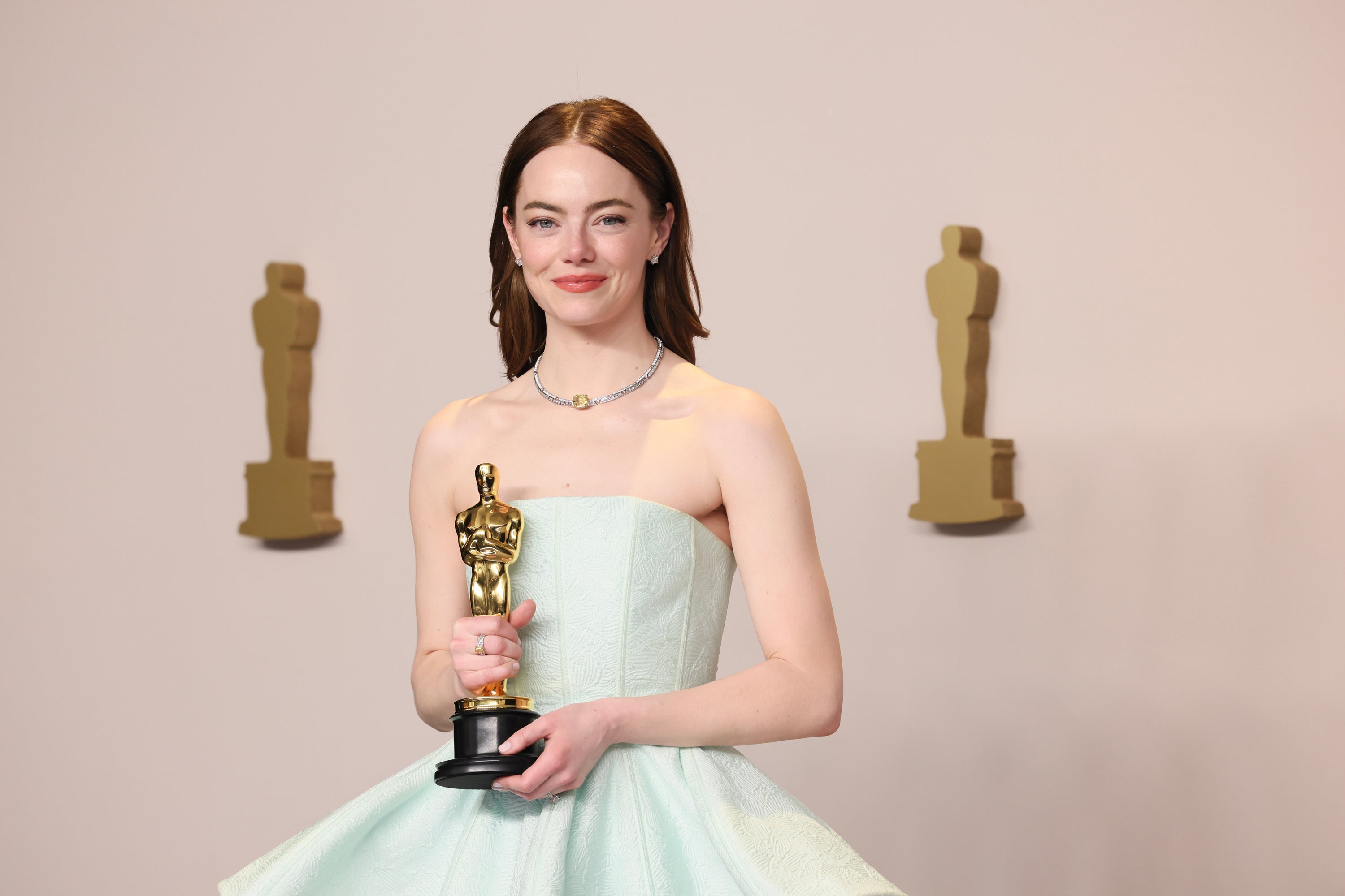 Her next role? Emma Stone with her Oscar for Best Actress