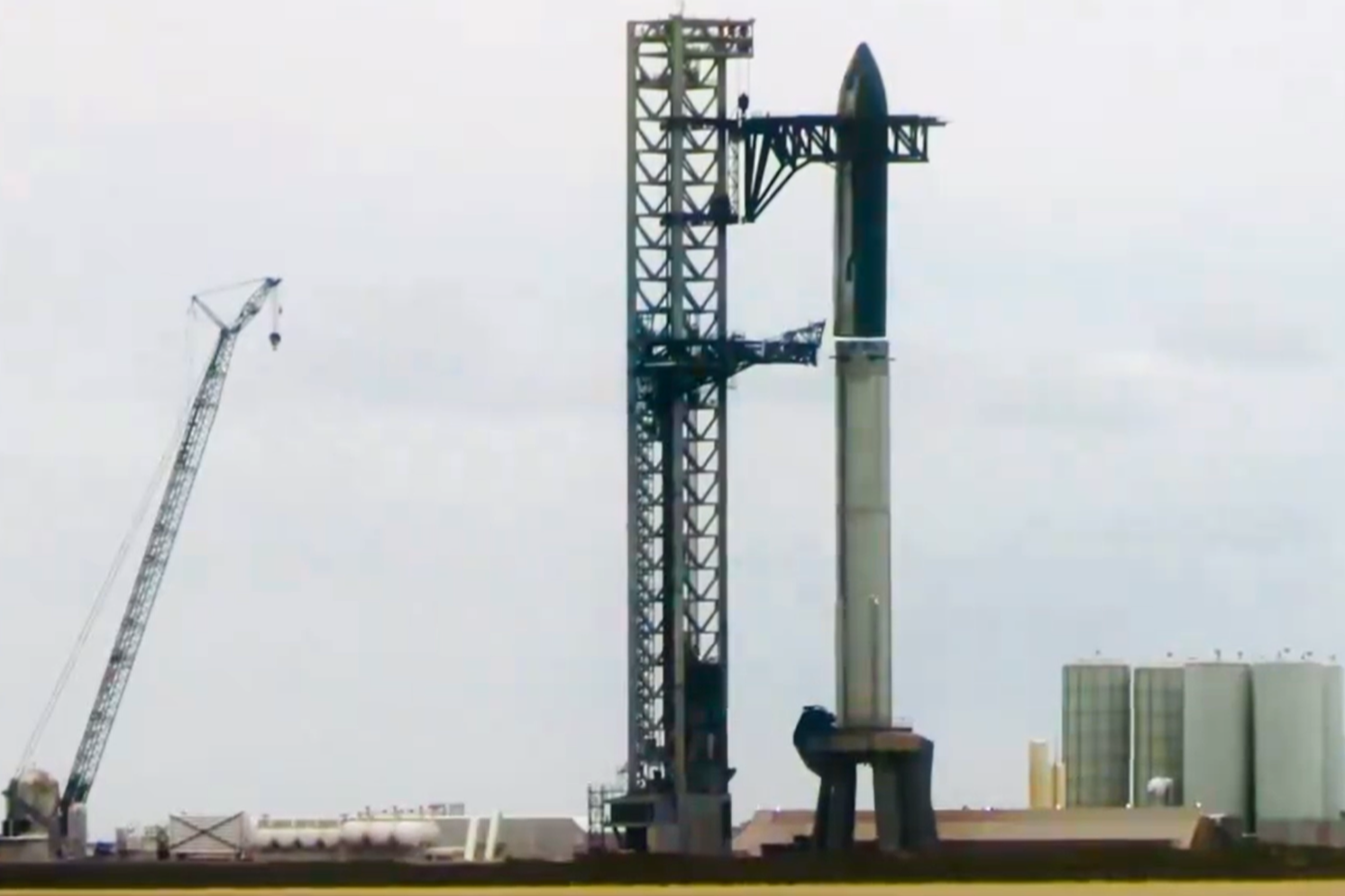 When fully stacked, Starship is the biggest rocket system ever built. Captured here at SpaceX’s Starbase facility in Boca Chica, Texas, on 10 March, 2024