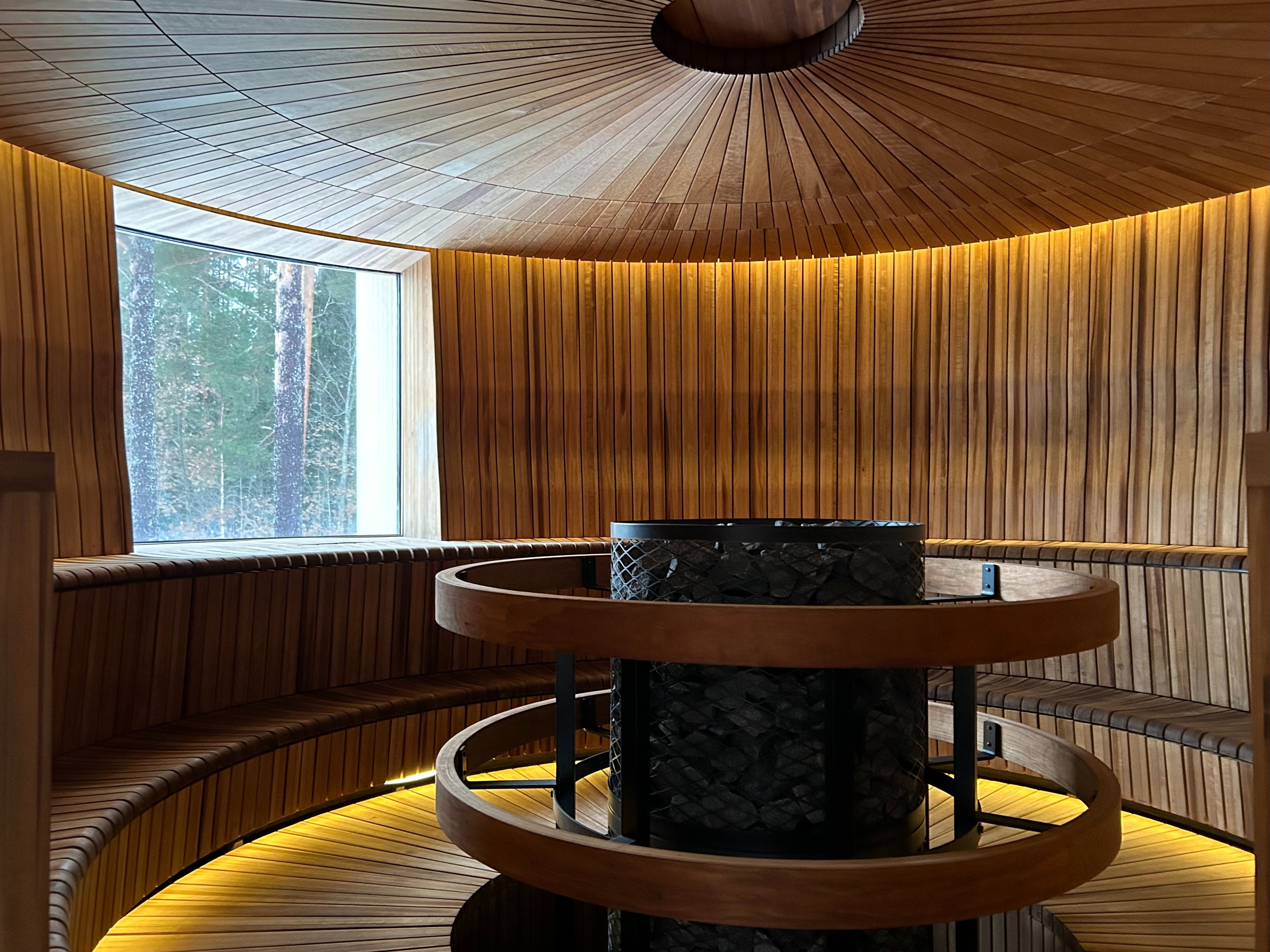 Sauna is a sociable affair in Finland – the ‘art sauna’ at Serlachius Museum Gösta seats up to 20