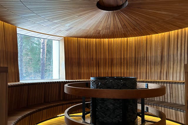 <p>Sauna is a sociable affair in Finland – the ‘art sauna’ at Serlachius Museum G?sta seats up to 20 </p>