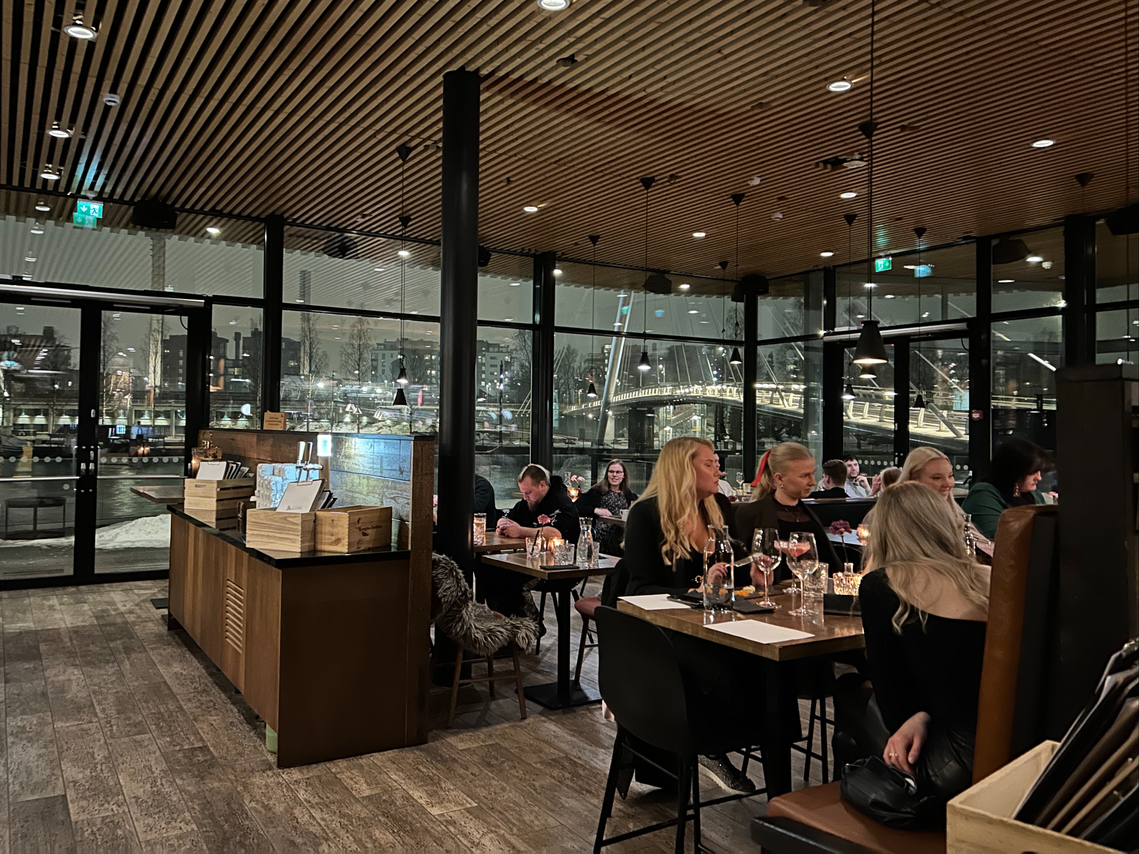 The restaurant at Tampere’s Kuuma Sauna means you can refuel after you unwind