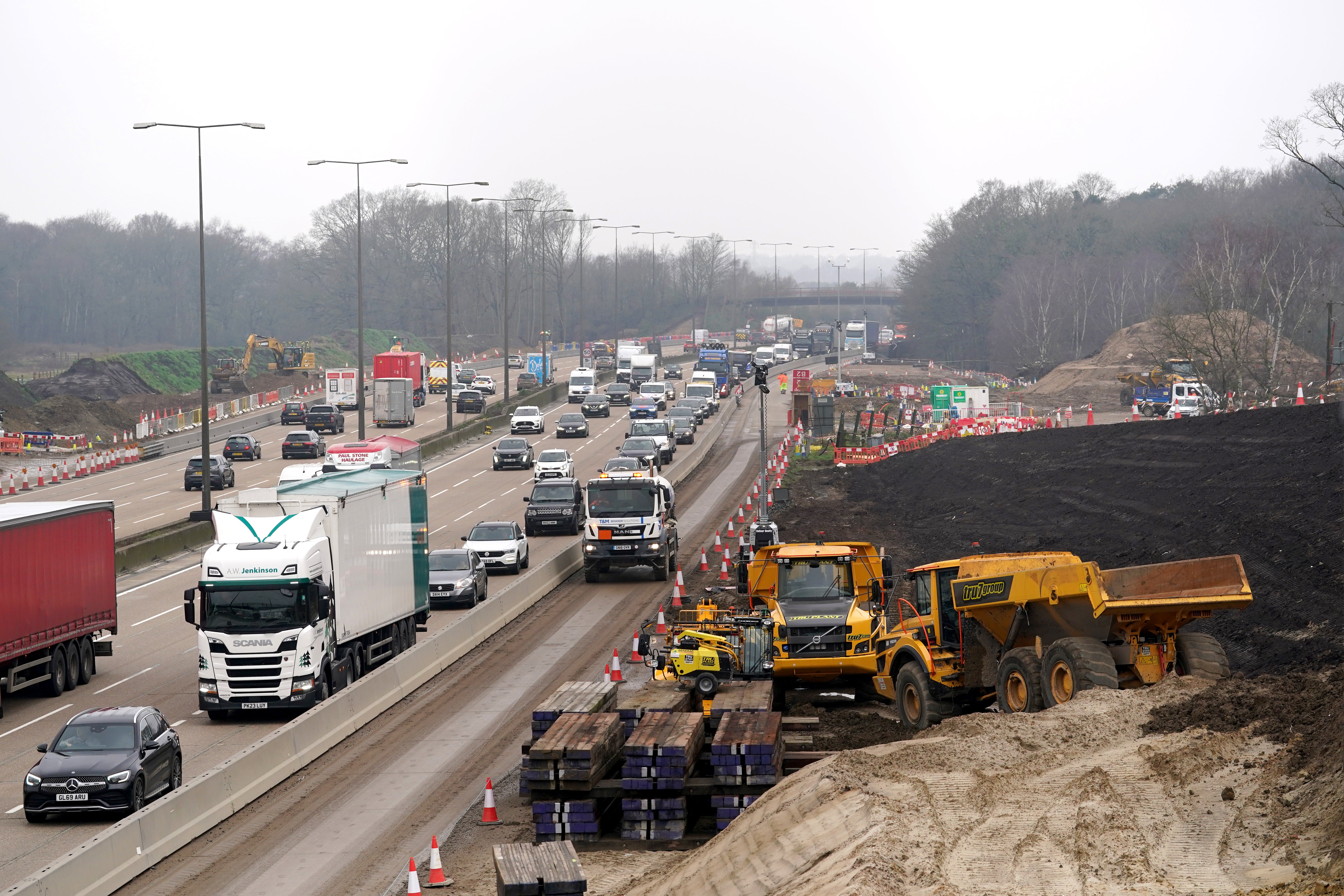 The M25, approaching Junction 10, where traffic will be diverted this weekend