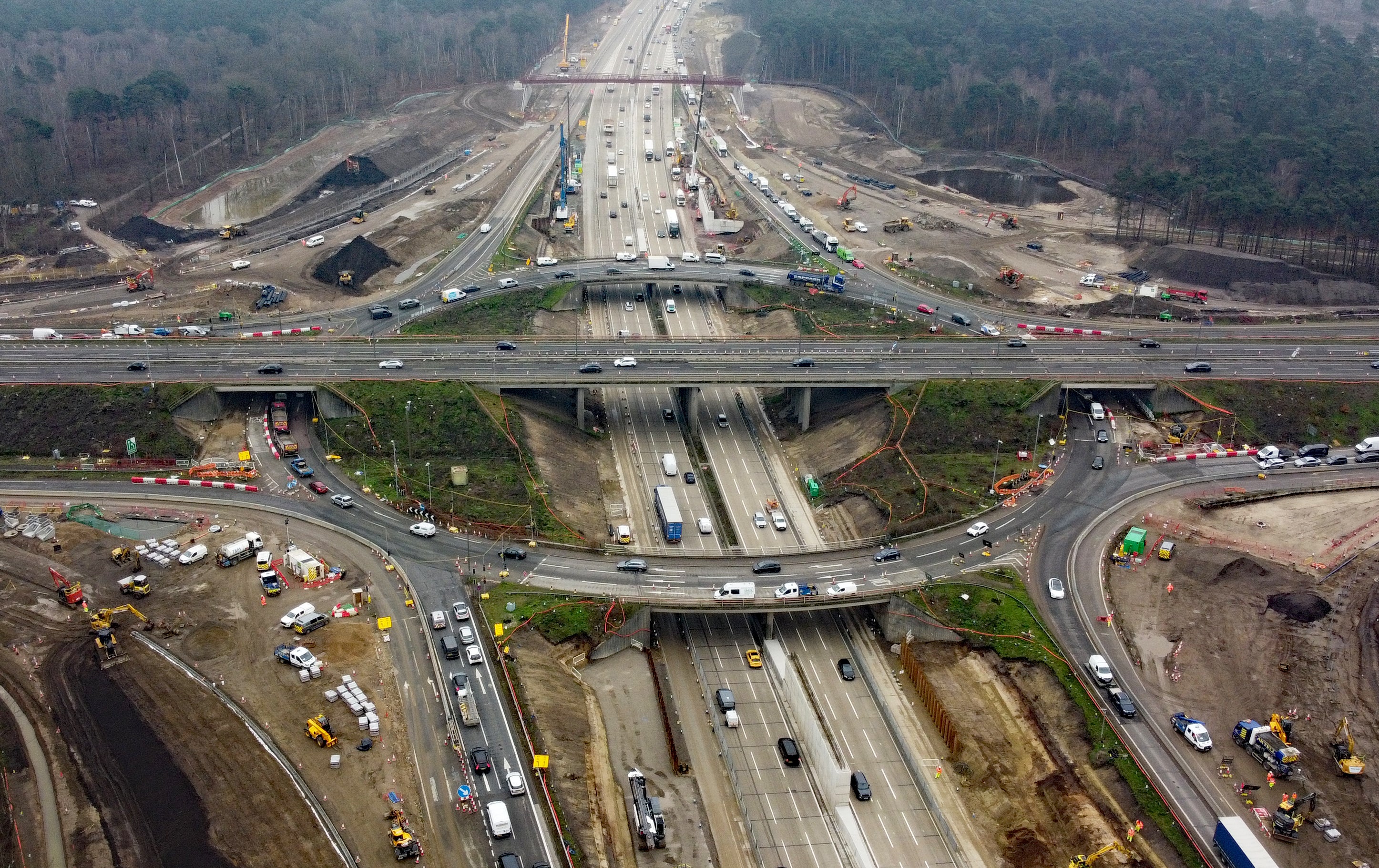 Up the junction: The M25-A3 intersection where much of the work will take place during the closure from 15 to 18 March
