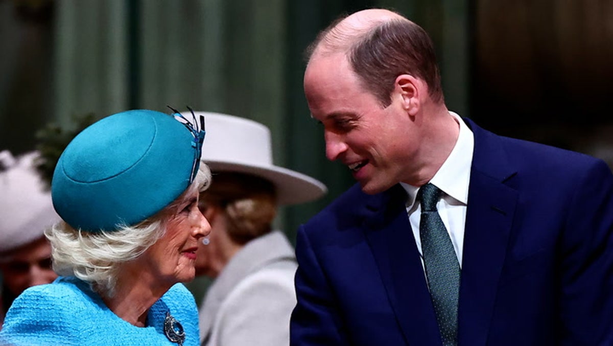 Queen Camilla and Prince William share laugh as they attend Commonwealth Day service
