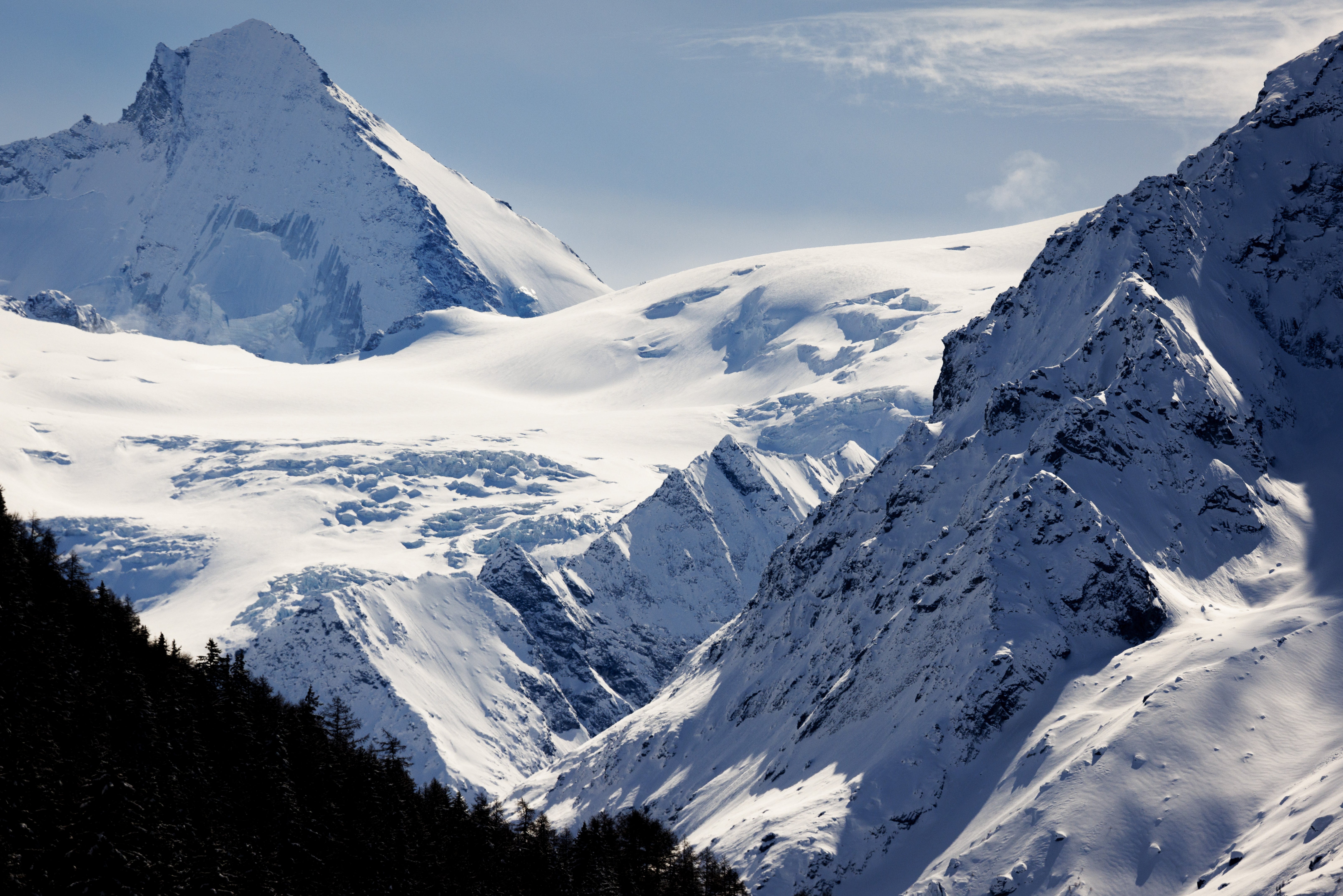 The Tete Blanche mountain snow field where five bodies were found