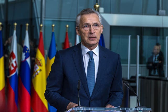 <p>Nato secretary general Jens Stoltenberg said that providing military aid to Ukraine was the best option to push towards a peaceful solution </p>