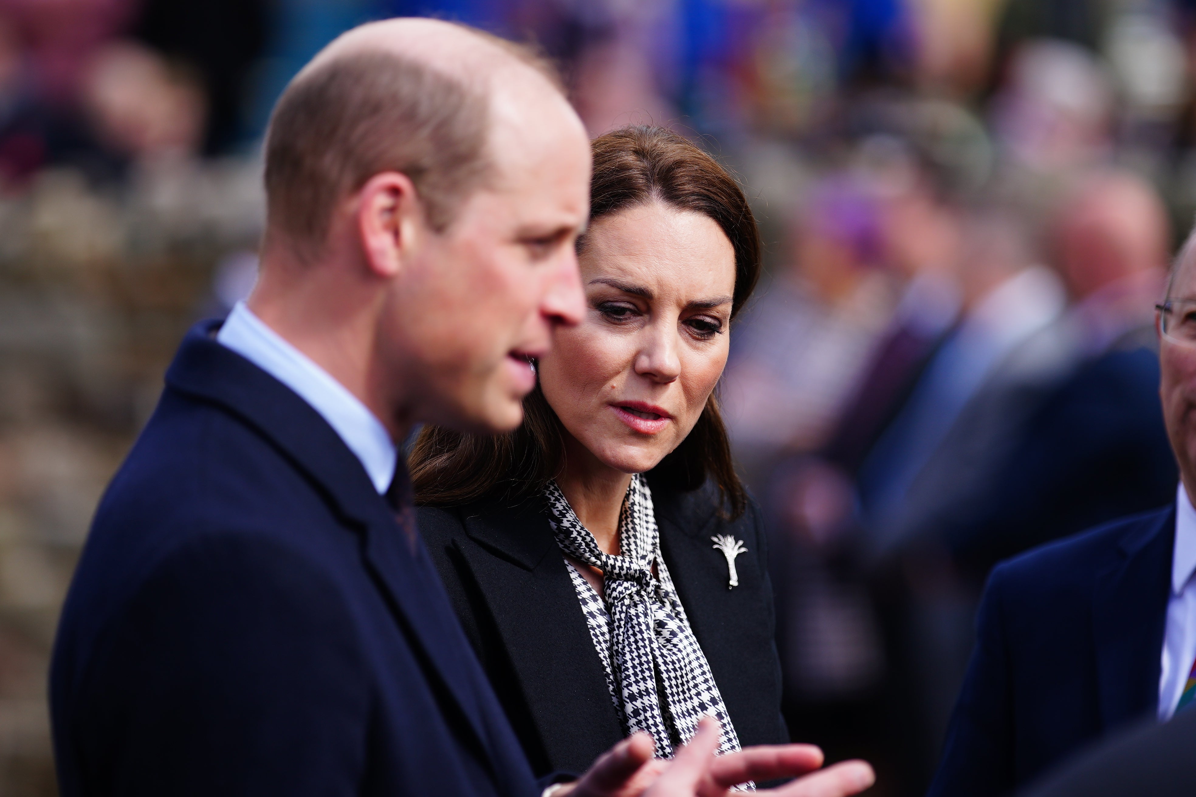 Prince William, Prince of Wales, and Catherine, Princes of Wales, during a visit to the Aberfan Memorial Garden in Wales last year