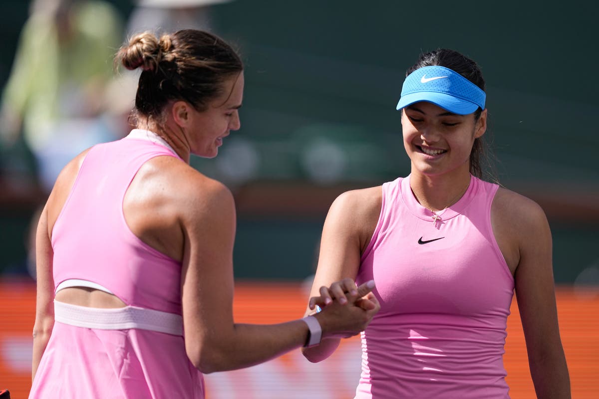 Emma Raducanu beaten by world number two Aryna Sabalenka at Indian Wells