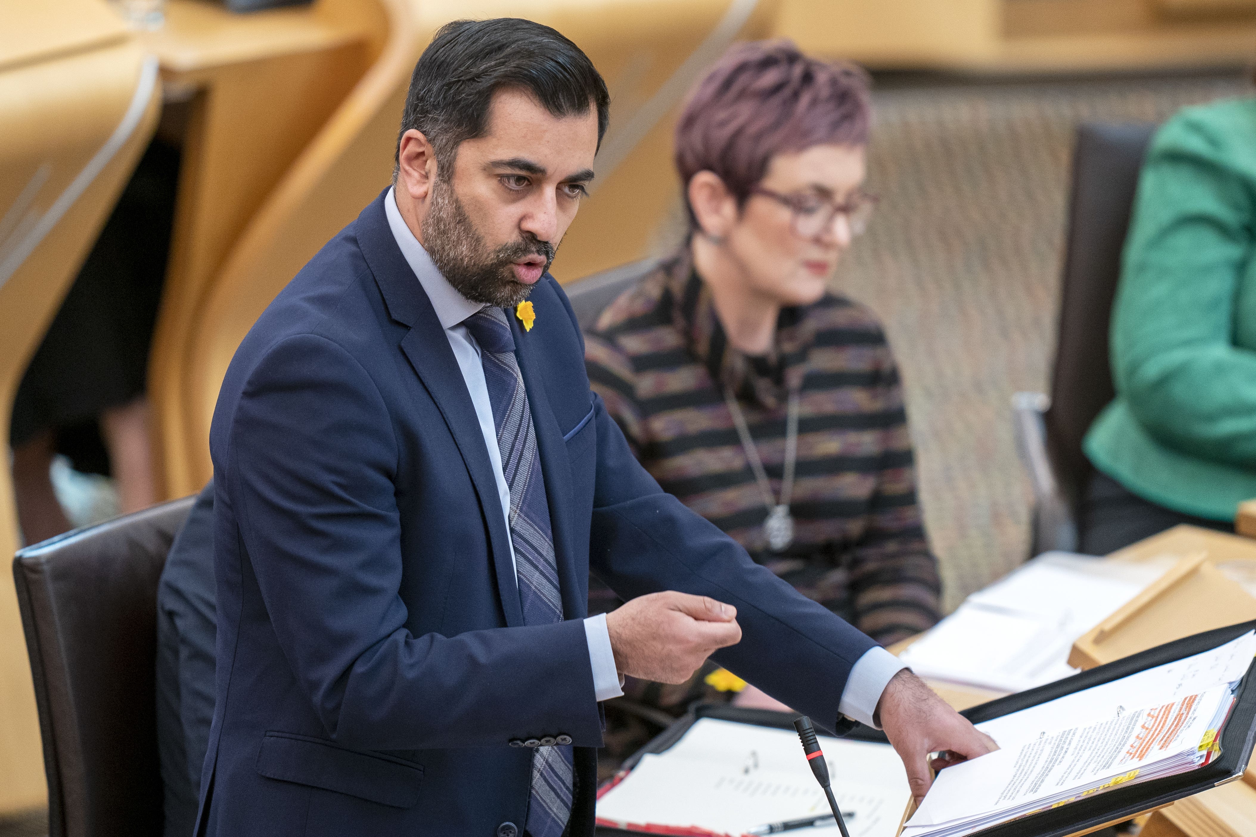 Humza Yousaf will say independence would see Scotland returning to the European Union (Jane Barlow/PA)