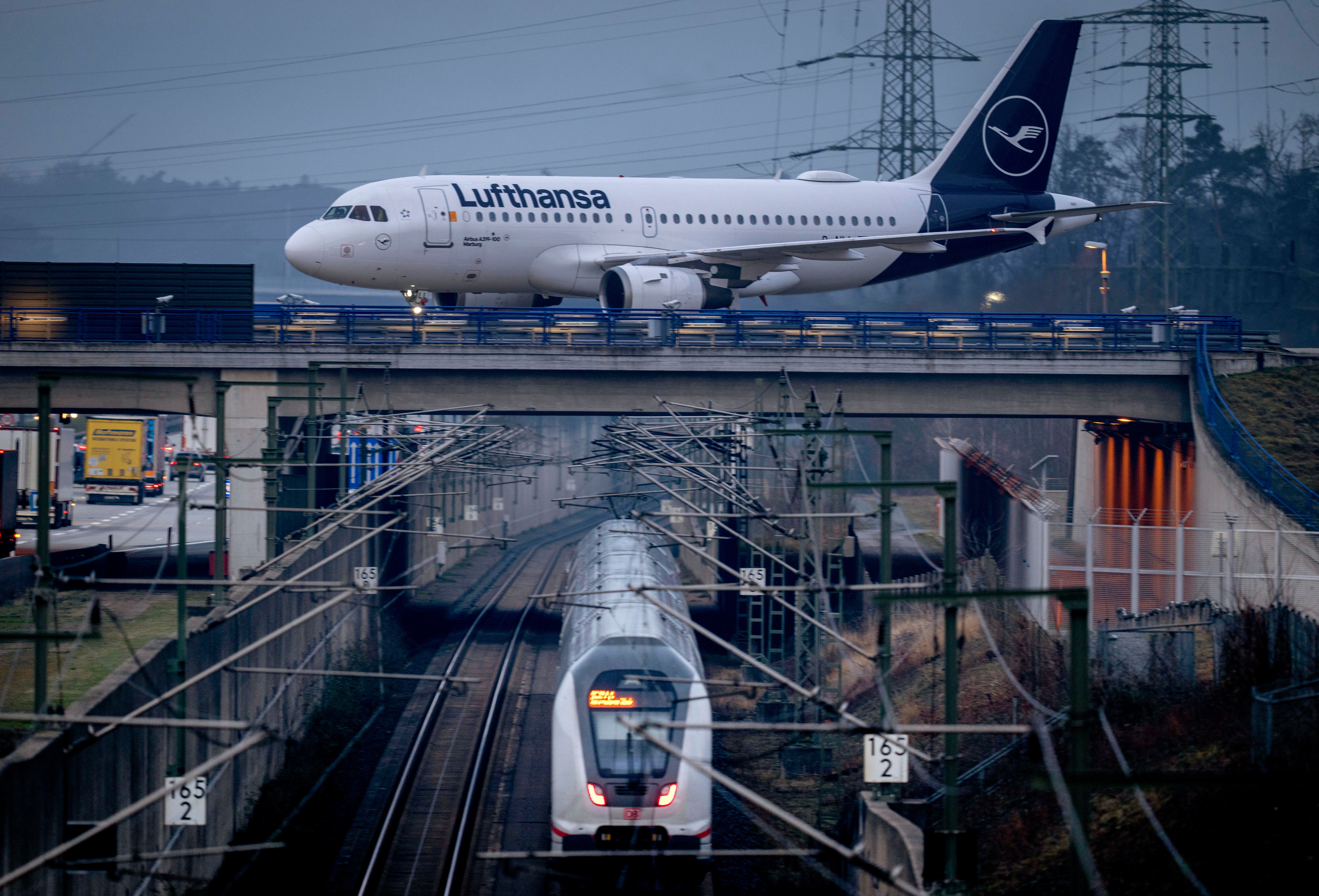 Germany Lufthansa Rail Strike