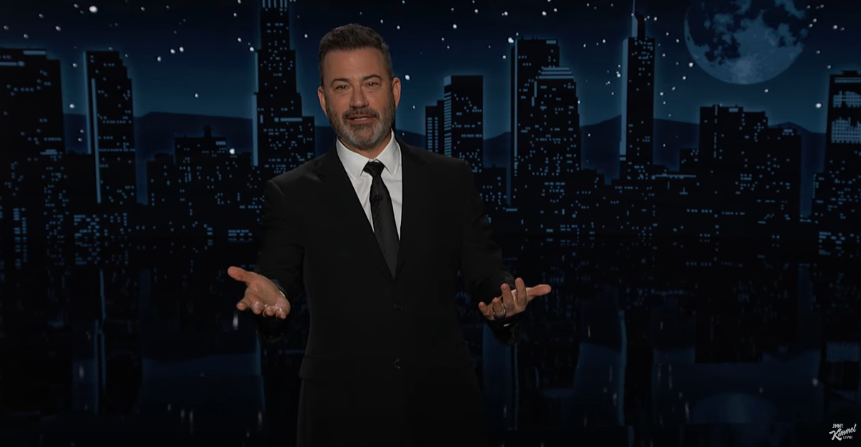 <p>Jimmy Kimmel can’t resist bringing up Donald Trump’s criticism of the Oscars </p>