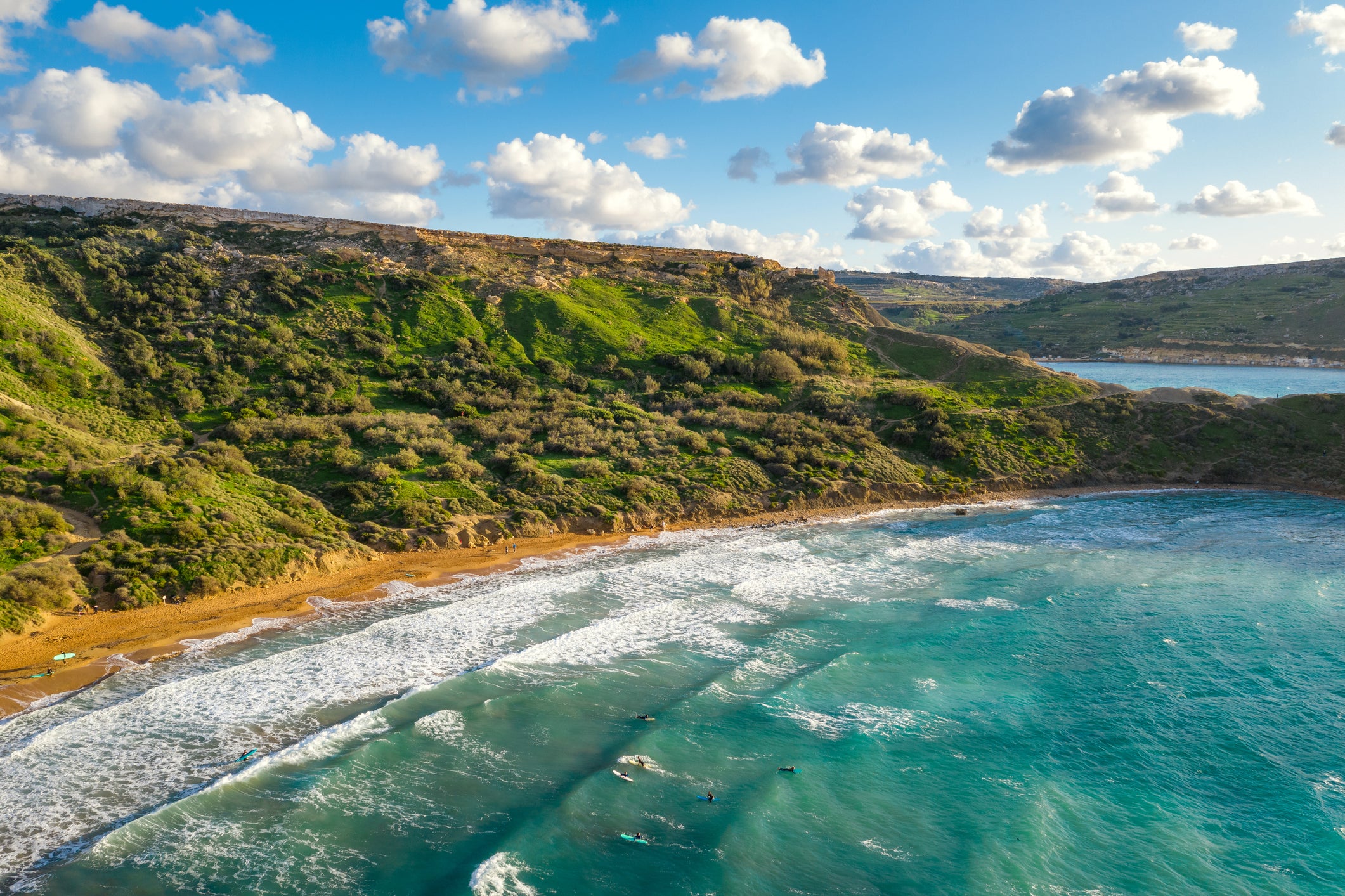 Ghajn Tuffieha is a Blue Flag beach situated on Malta’s picturesque northwest coast