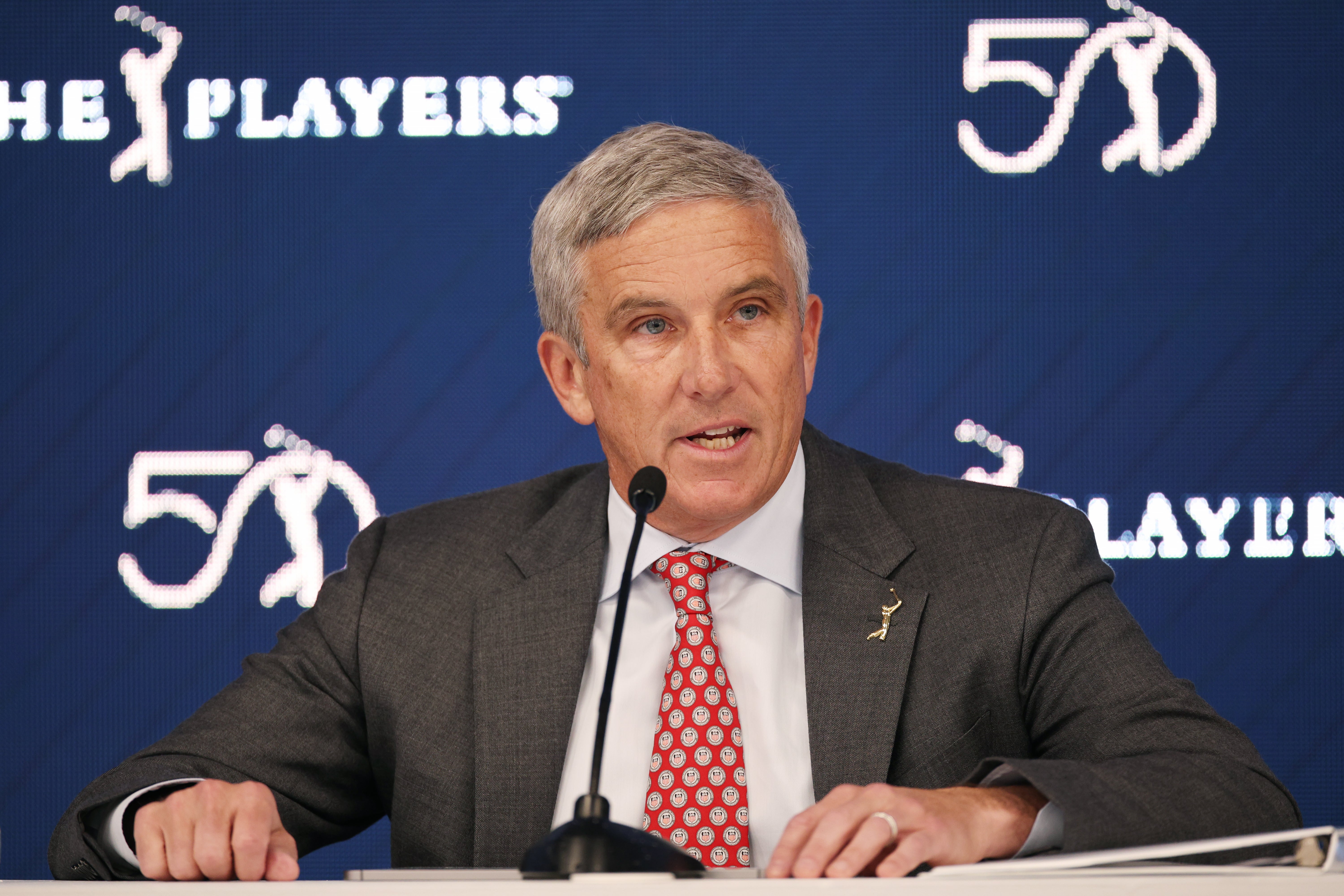 PGA Tour commissioner Jay Monahan wrote a letter to the players about a meeting