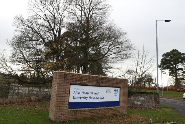 John Cowan died at Ayr Hospital in 2020 (Andrew Milligan/PA)