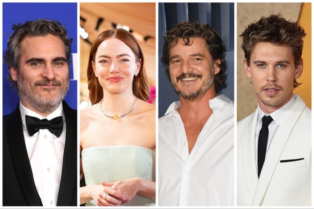 <p>Joaquin Phoenix, Emma Stone, Pedro Pascal and Austin Butler</p>