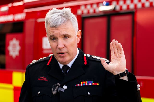 London fire commissioner Andy Roe is confident in the capital’s fire service (Jordan Pettitt/PA)