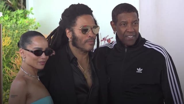 <p>Lenny Kravitz joined by daughter Zoe as he receives star on Hollywood Walk of Fame.</p>