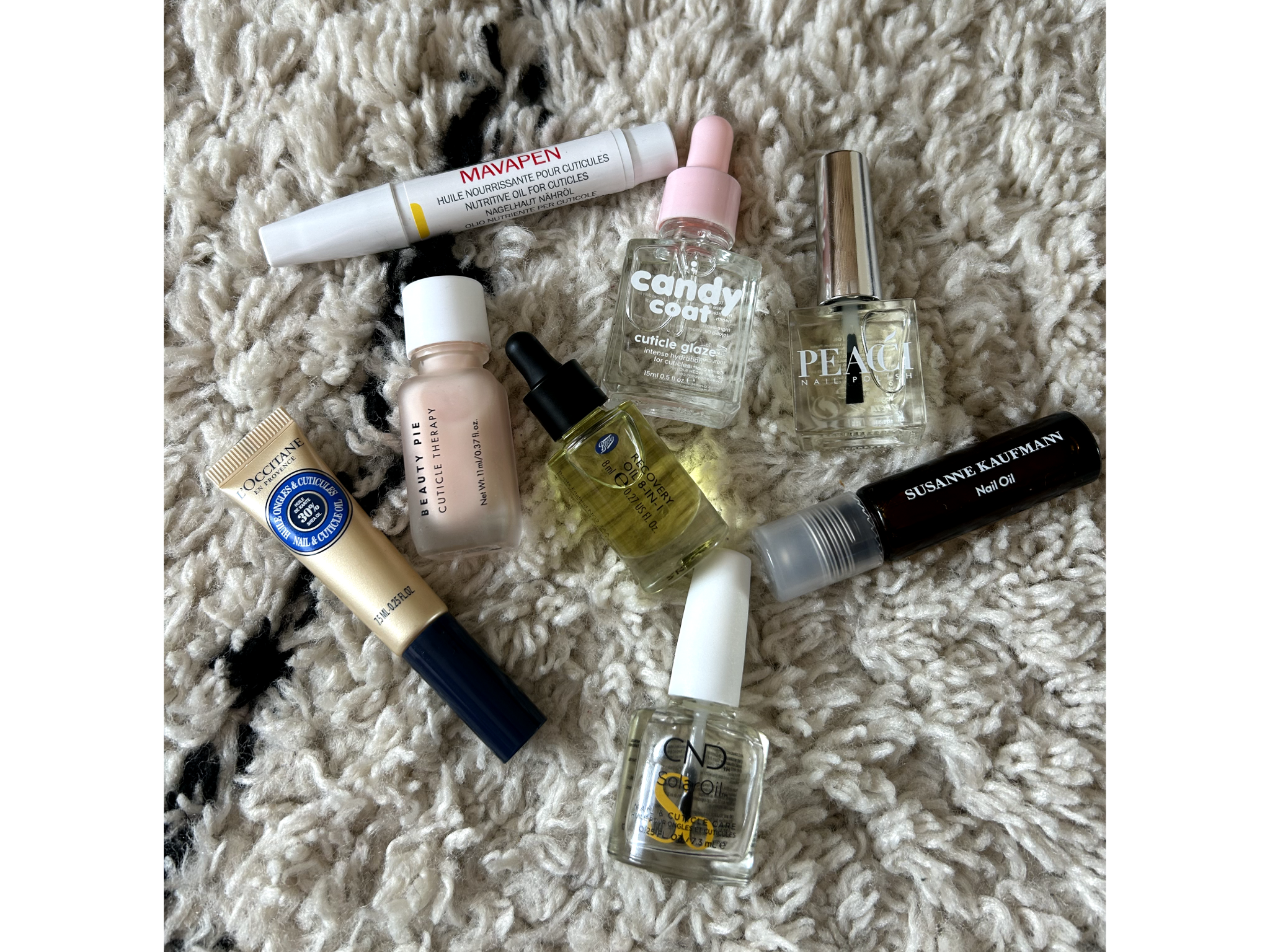 A selection of the tried and tested cuticle oils