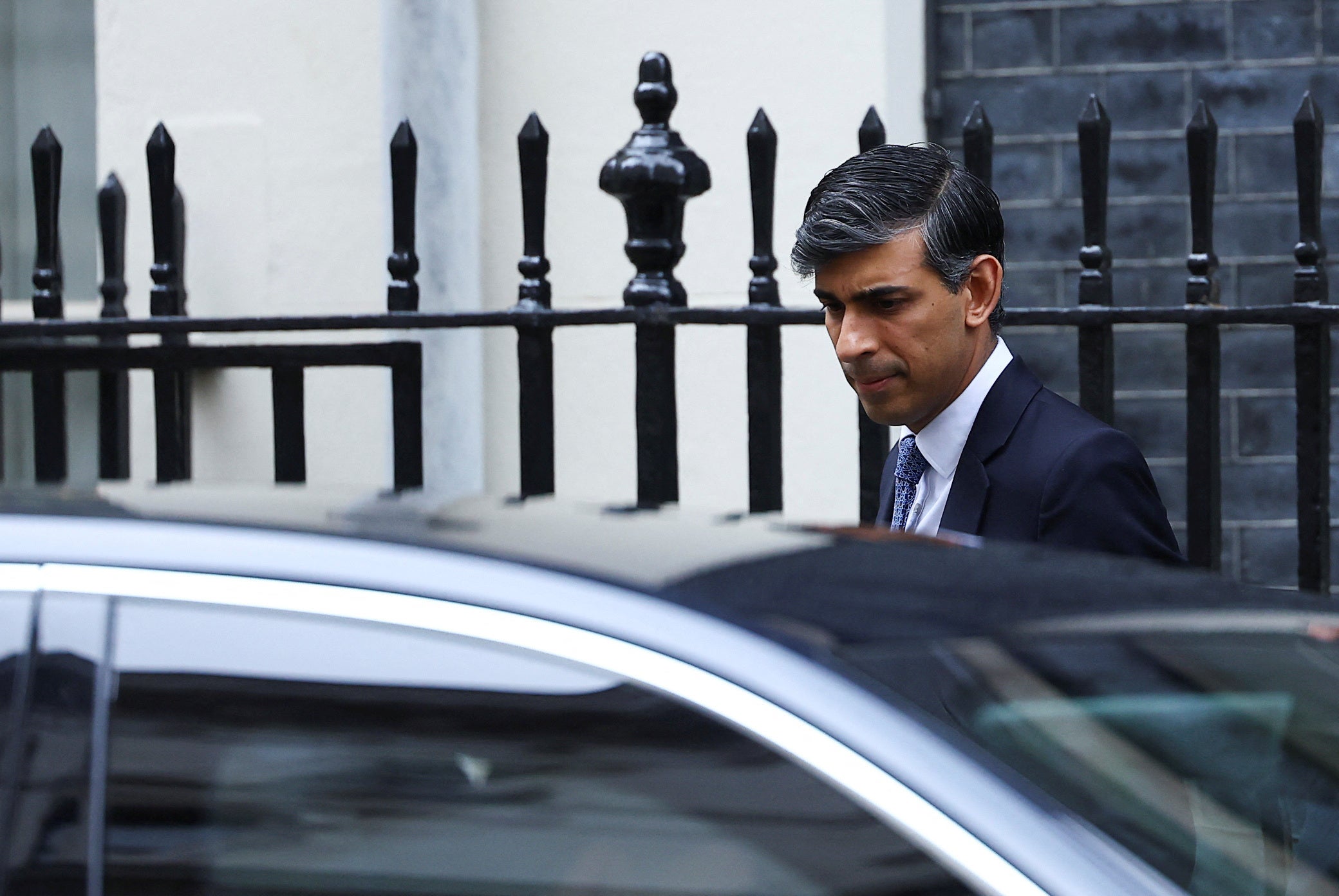 Heading for the door? Rishi Sunak leaves No 10 for the Commons on Wednesday