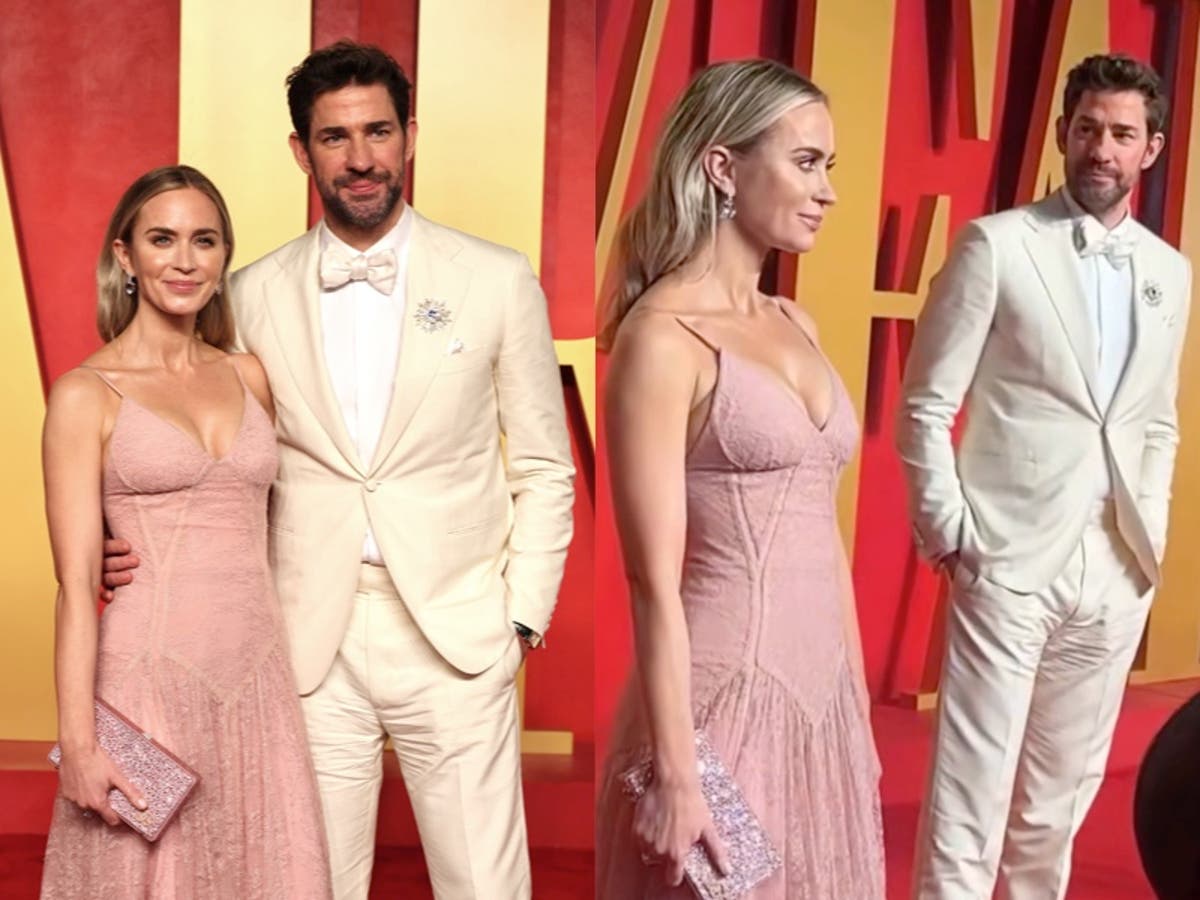 Fans can’t get enough of John Krasinski admiring Emily Blunt on the red carpet: ‘Wow’