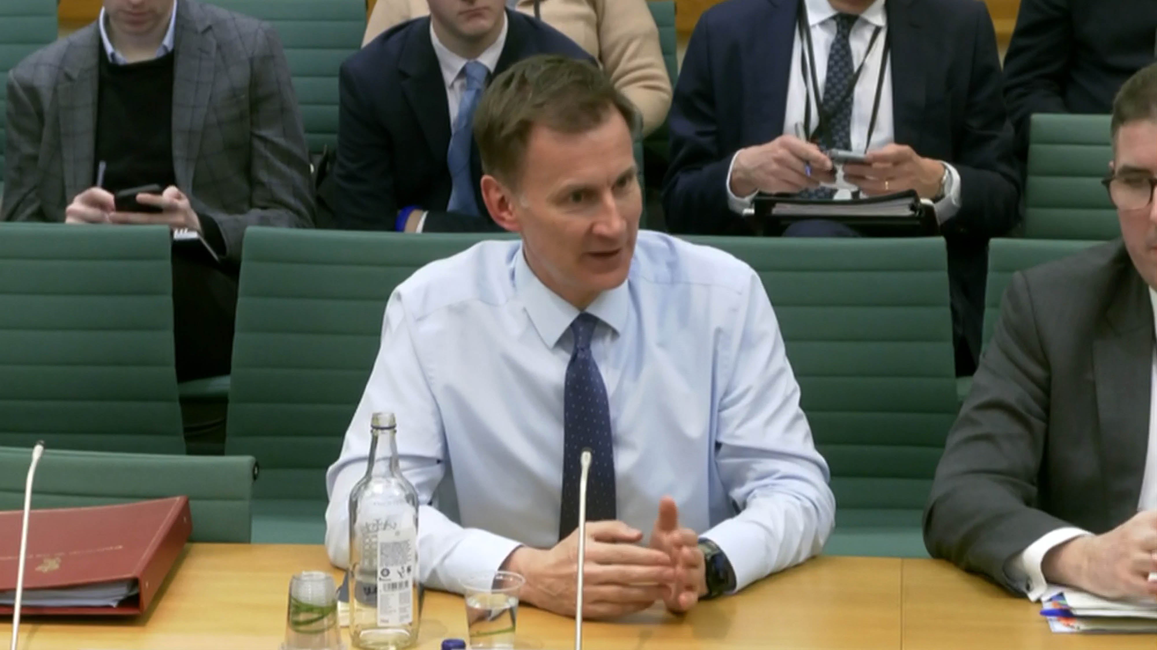 The chancellor addresses MPs on the Treasury committee earlier this month