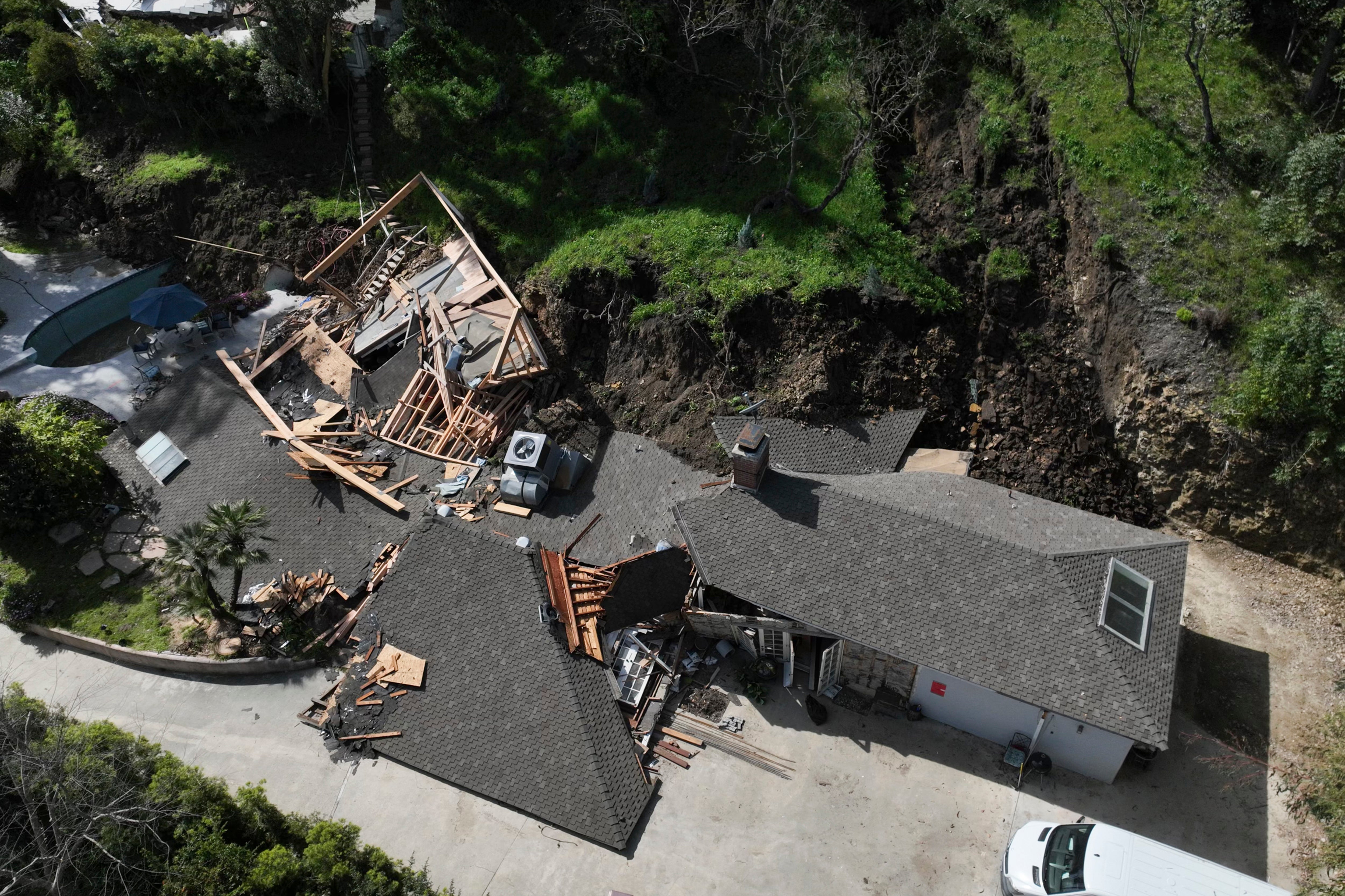 The landslide in Sherman Oaks occurred on Wednesday