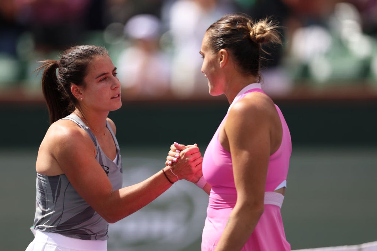 Aryna Sabalenka out of Indian Wells as Emma Navarro breakthrough hits new heights