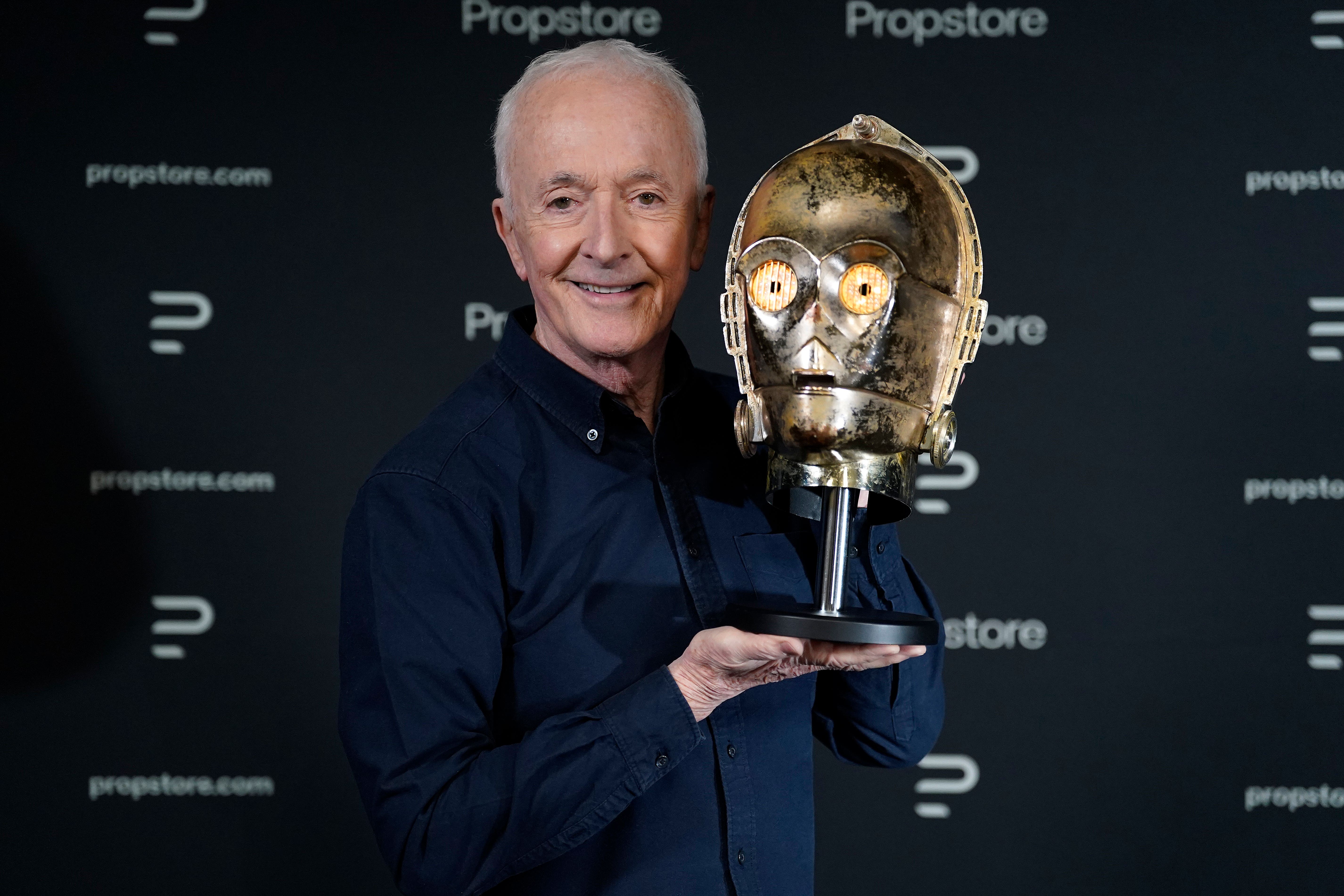 Anthony Daniels with his C-3PO head (Andrew Matthews/PA)