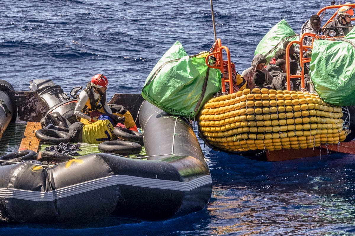 Survivors of Mediterranean rescue say about 50 people died on the trip from Libya, aid group reports