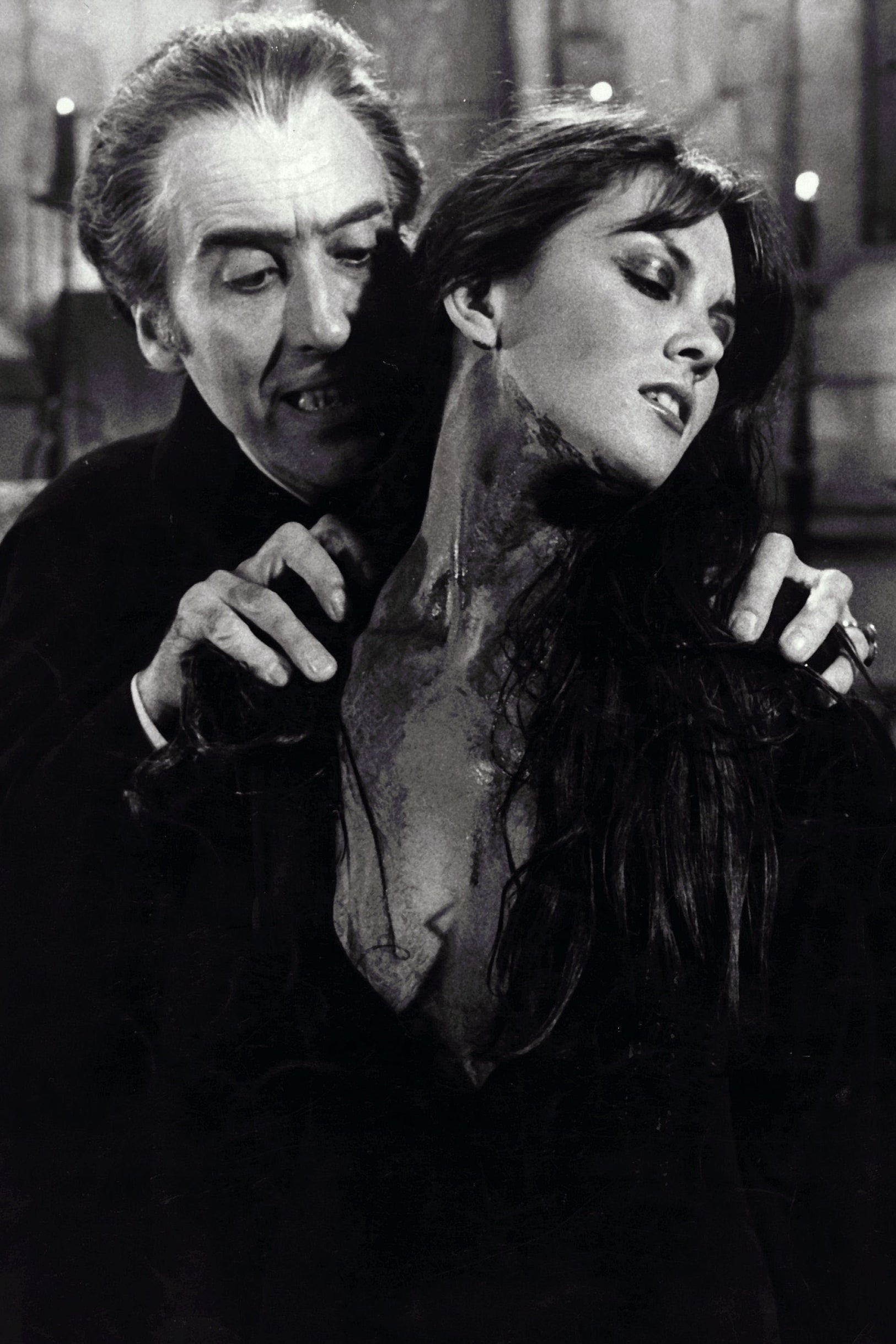 Tooth hurts: Munro is ravaged by Christopher Lee’s titular vampire in ‘Dracula AD 1972’
