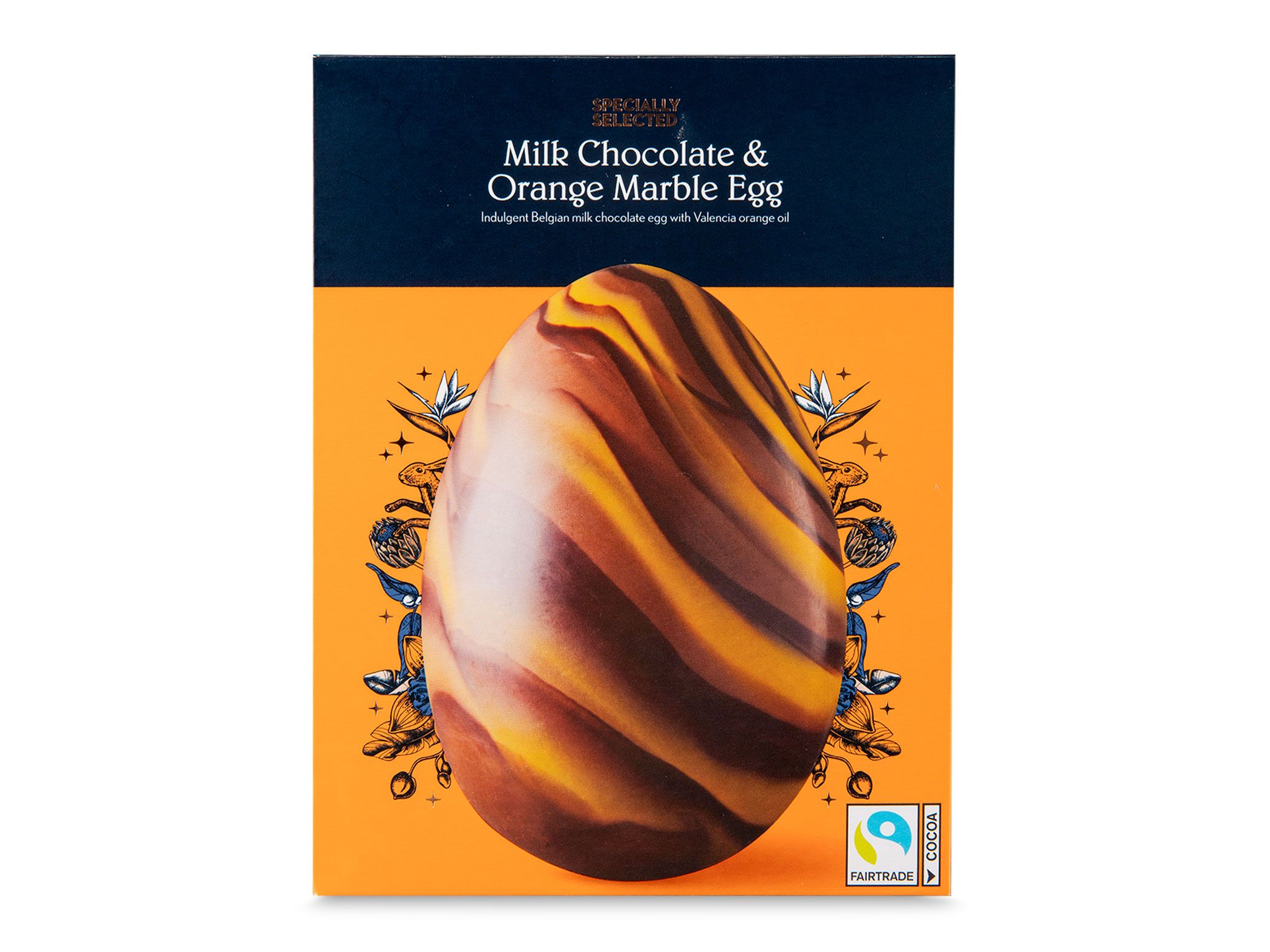 best easter egg 2024 review indybest Aldi Specially Selected Belgian milk chocolate and Valencia orange marble egg.
