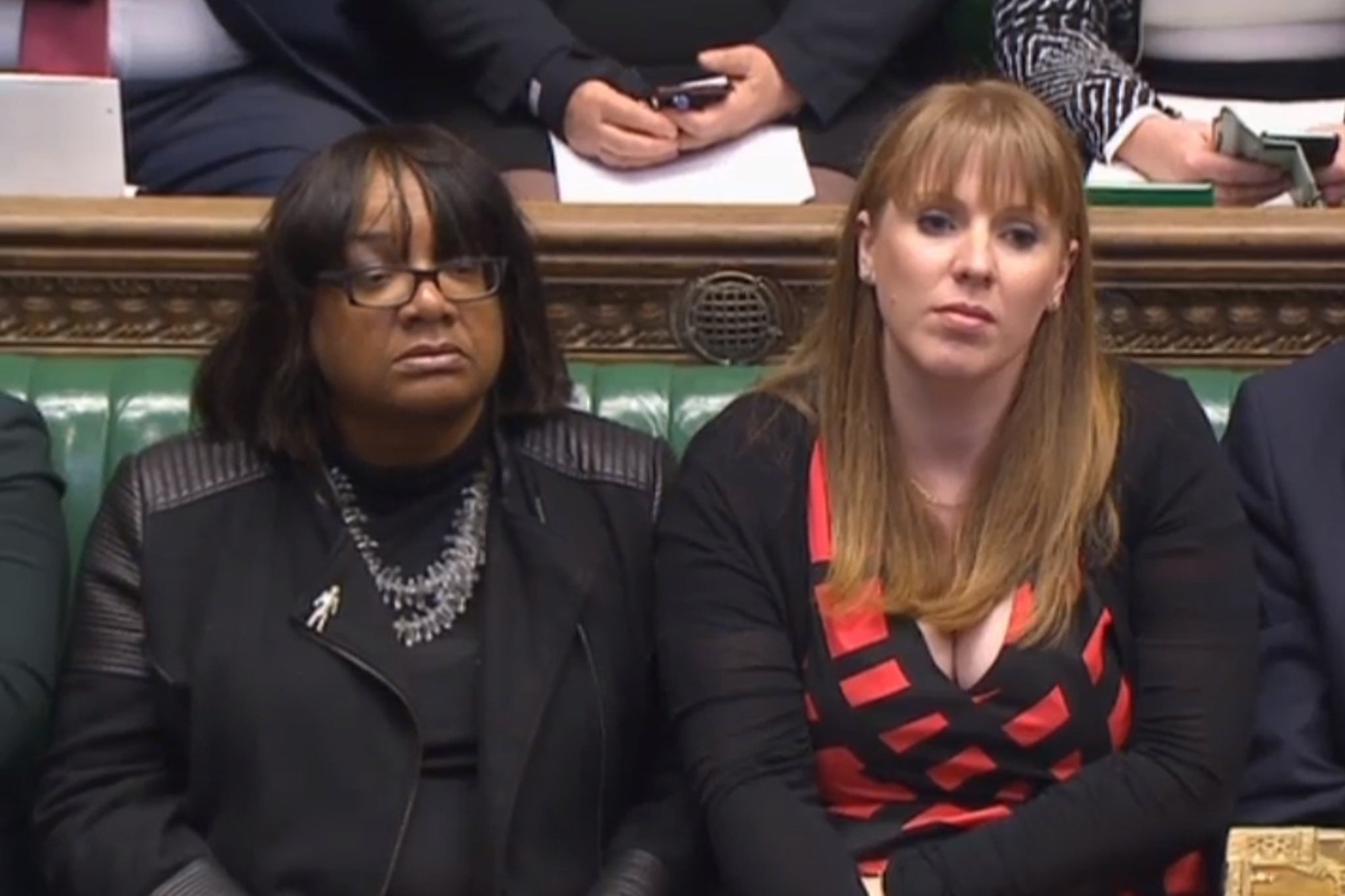 Diane Abbott pictured with Rayner while in Jeremy Corbyn’s shadow cabinet