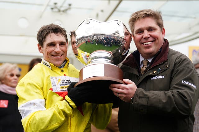 <p>Harry and Dan Skelton made it four wins at the Festival after winning the Ryanair Steeple Chase </p>