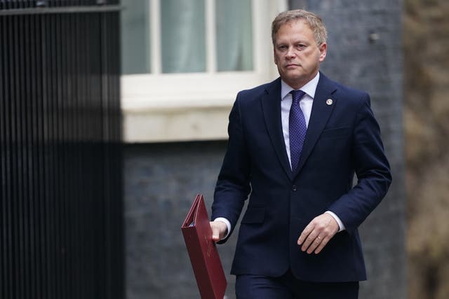 The plane had been carrying Defence Secretary Grant Shapps on his way back from Poland (James Manning/PA)