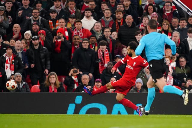 Mohamed Salah made some Liverpool history (Peter Byrne/PA)