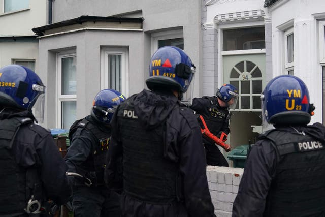 Police forces across the country have taken part in a week of action against county lines drugs gangs (Joe Giddens/PA)