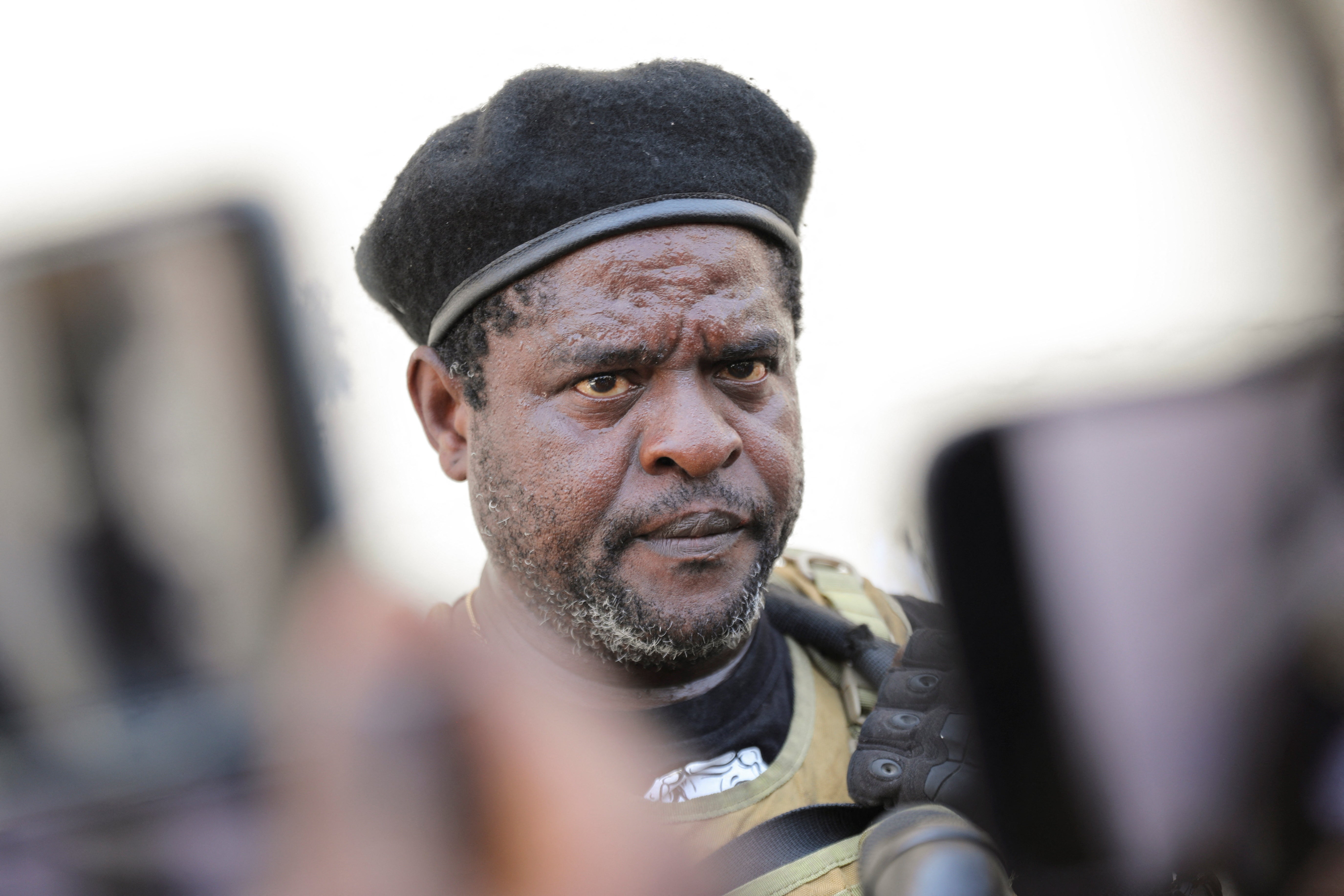 <p>Jimmy ‘Barbecue’ Cherizier, a former elite police officer who now runs a gang federation, has claimed responsibility for the surge in attacks</p>