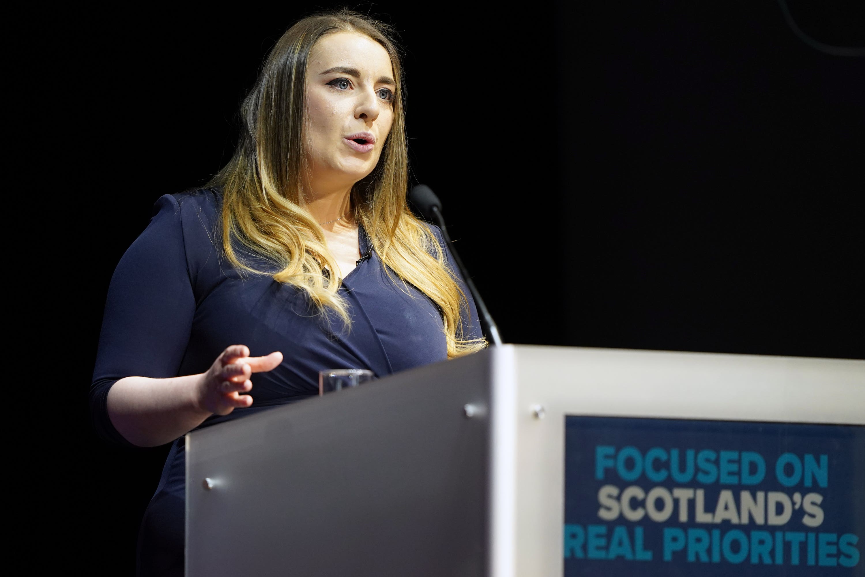 Scottish Tory deputy leader Meghan Gallacher spoke on Friday (Andrew Milligan/PA)