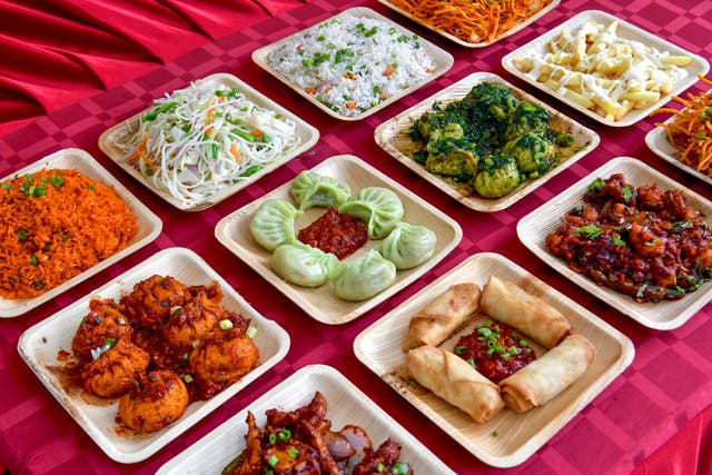 <p>A food stall displays the varieties of dishes on offer at the ‘Bengaluru Aaharotsava’, a 3-day vegetarian food festival, in Bangalore on October 18, 2019</p>