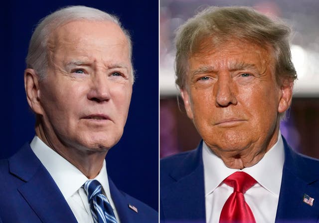 <p>Joe Biden and Donald Trump are the presumed 2024 nominees for the Democratic Party and GOP, respectively </p>